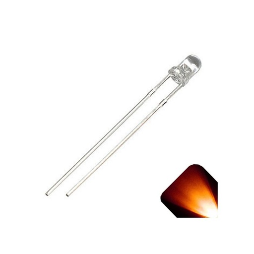 [71729] LED 3mm - Orange (White Coat)