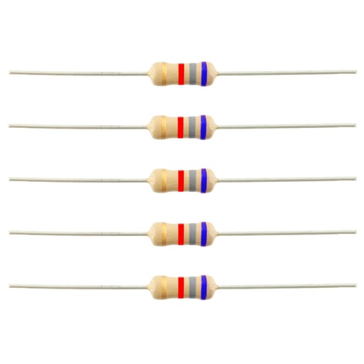 [72877] Carbon Film Resistor 6.8k Ohms 1W