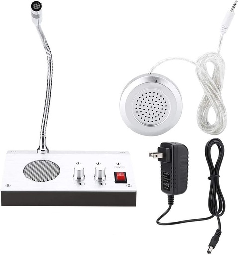 [77922] Dual-Way Talk Through Intercom Counter Speaker System With External Speaker And 12V Power Supply
