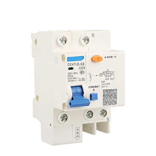 [78050] Miniature Circuit Breaker DZ47LE-63 2P 63A