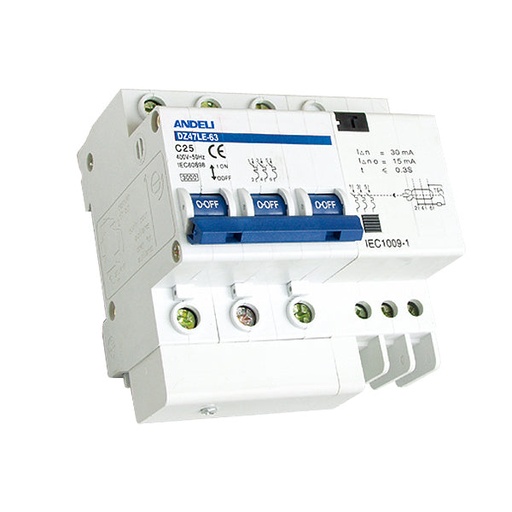 [78293] Miniature Circuit Breaker DZ47LE-63 3P 40A