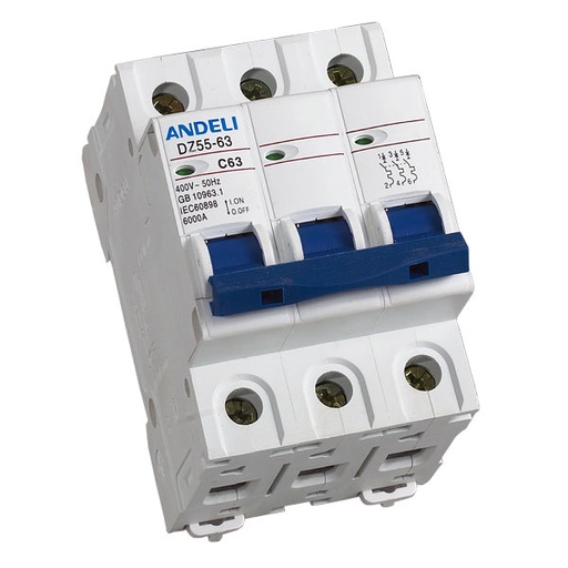 [78321] Miniature Circuit Breaker DZ55-63 3P 63A