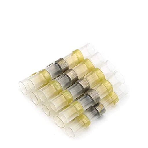 [78349] Soldering Sleeve Waterproof Solder & Seal Heat Shrink Butt Connector - Yellow