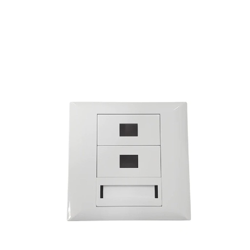 [79124] Fiber Faceplate with Dual SC APC simplex adapter (86x86)