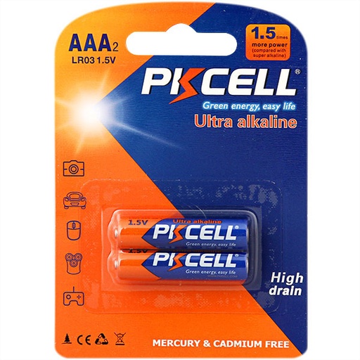[79432] PK Cell Alkaline AAA Battery 2Pcs/Card