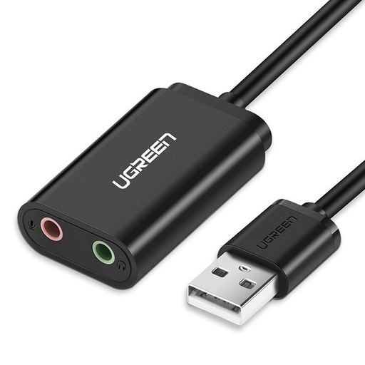 [79564] UGREEN USB 2.0 External 3.5mm Sound Card Adapter 2 M Black