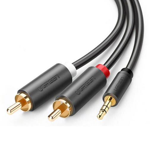 [79609] UGREEN 3.5mm Male to 2 RCA Male Audio Cable 1m (Gray)