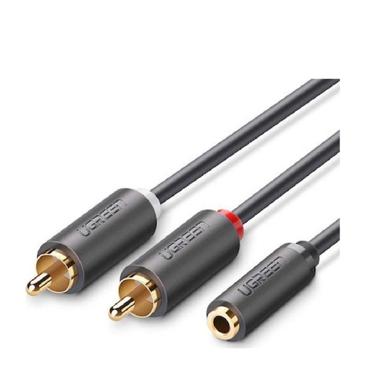 [79612] UGREEN 3.5mm Female to 2 RCA Male audio cable  1M
