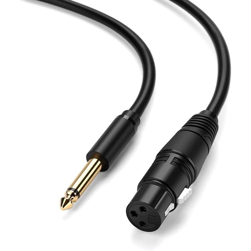 [79623] UGREEN 6.5 Mono Male to 3 Pin XLR Female Audio Cable 2M