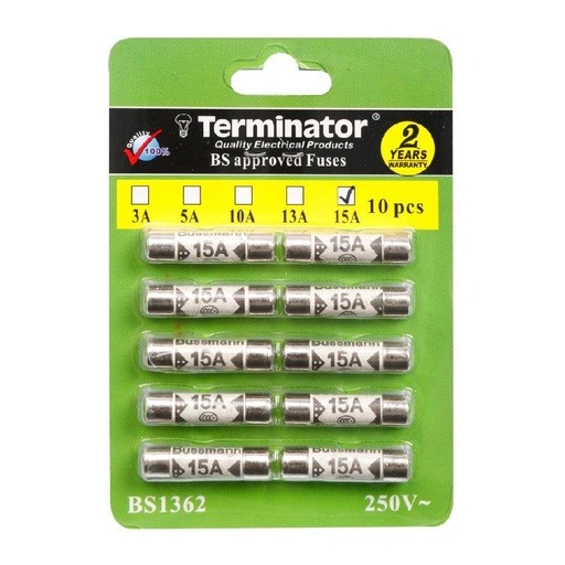 [79793] Ceramic Fuse 500V 15A 30x10mm