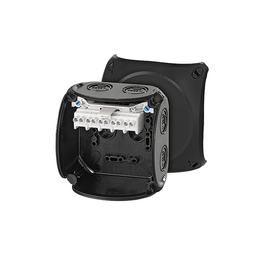 [79815] Cable junction box with terminals W 104 x H 104 x D 70 mm Weatherproof Black
