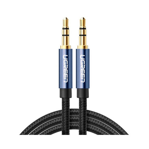 [80078] UGREEN 3.5mm Male to 3.5mm Male Cable Gold Plated Metal Case with Braid 2m (Blue)