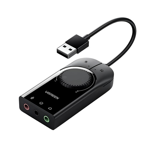 [80106] UGREEN USB 2.0 External Stereo Sound Adapter Black