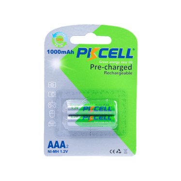 [80188] PKCell 1.2V Rechargeable NiMH AAA1000mAh (2pcs/card) Pre-Charged