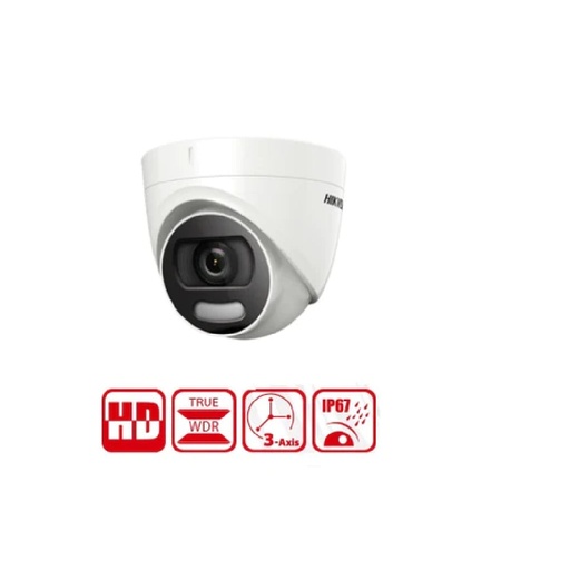 [80383] Hikvision HD 1080 Analog Full Time Color Turret Camera 2MP