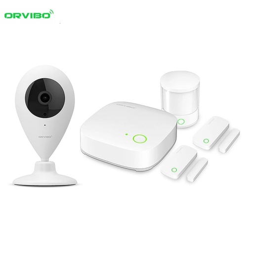 [80417] 1Mini Hub+1PIR+2Door sensors+1 Indoor WiFi Camera UK, w/ UK adaptor