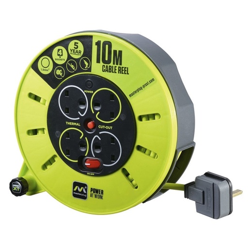 [80590] Extension Reel 4 Socket (UK) 10M