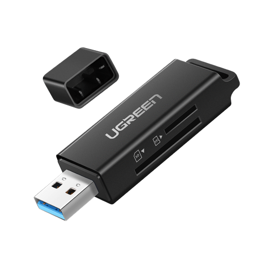 [80722] UGREEN USB 3.0 to TF + SD Dual Card Reader (Black)
