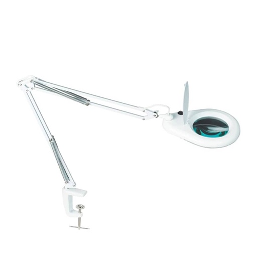 [80745] Table Clamp Magnifier With Workbench Lamp 220V - White