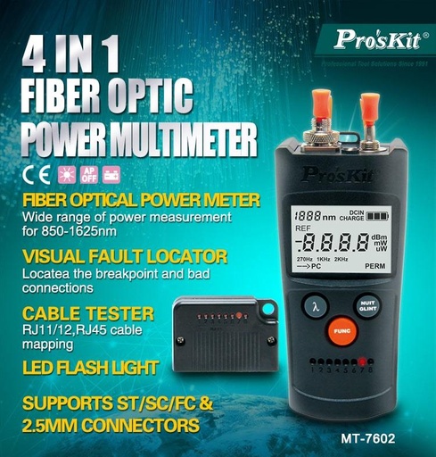 [80752] 4 IN 1 FIBER OPTIC POWER MULTIMETER