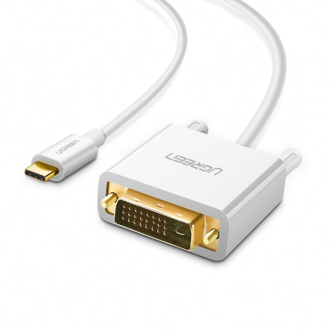 [81220] UGREEN USB Type C to DVI Cable 1m (White)