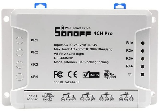 [81302] SONOFF 4-gang Wi-Fi Smart Switch with RF Control