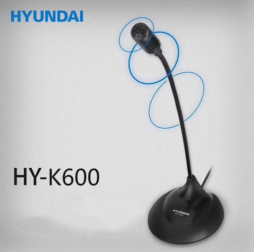 [81690] Microphone Hyundai HY-K600 (MC61BK) Blk