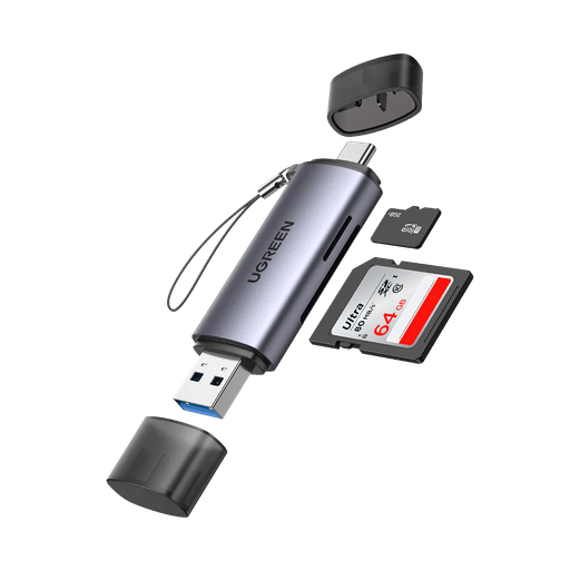 [81715] UGREEN USB-C +USB-A To TF/SD 3.0 Card Reader