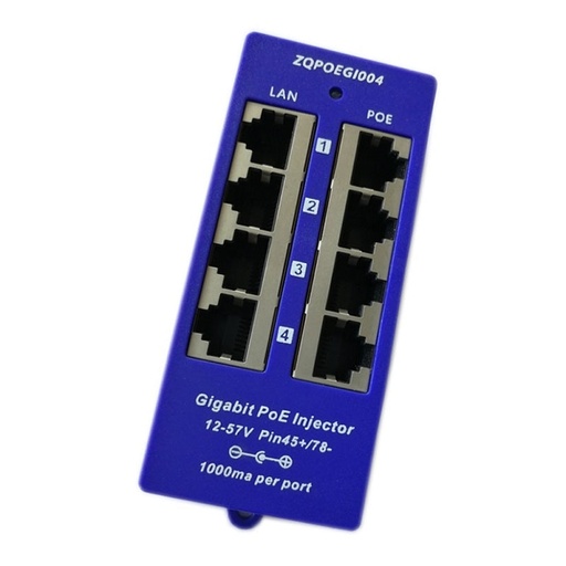 [81803] Passive Gigabit PoE Injector 4 port