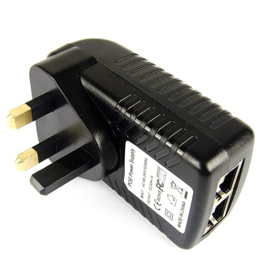 48V 0.5A Gigabit PoE adapter UK plug POE-48V-24W-G-UK