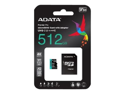 [81846] ADATA Premier Pro micro SDXC/SDHC UHS-I U3 Class 10 Memory Card with Adapter