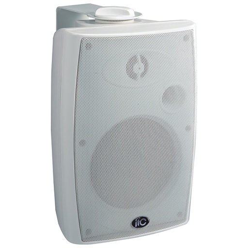 [82039] ITC 6"+1.5" Two way wall mounted speaker, 5W-10W-20W-40W@100V+8ohm, ABS body, metal grille, metal brackett, white