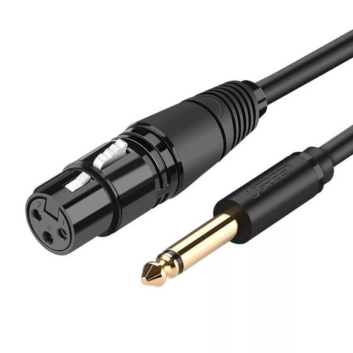 [82147] UGREEN 6.5mm to Cannon Female AV Cable 5m (Black)