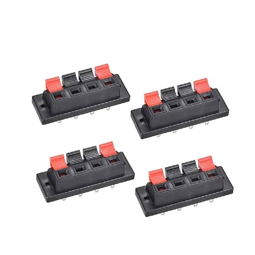 [82304] 4 Way Spring Speaker Terminal Clip Push Release Connector