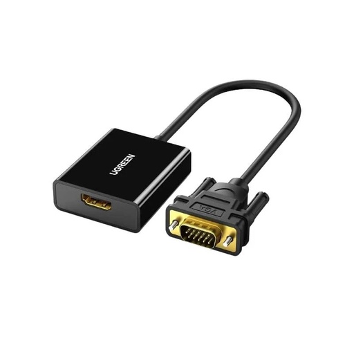 [82369] UGREEN VGA to HDMI Adapter Cable with Micro USB Power Supply