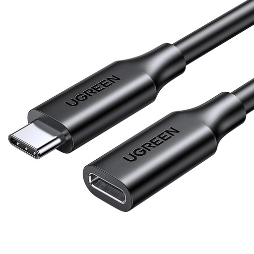 [82391] UGREEN USB-C/M to USB-C/F Gen2 5A Extension Cable 1m (Black)
