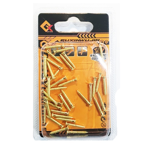 [82651] Copper-plated cross countersunk head tapping screws 3x20