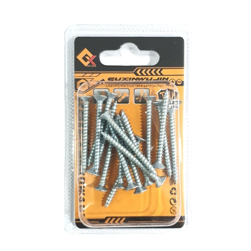 [82656] Galvanized cross countersunk head tapping screws 2.5x14