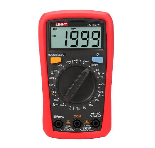 [82716] UNI-T UT33B+ Digital Multimeter Manual Range AC DC 200mV~600V Voltage Meter DC 10A Current Tester Resistance Meter