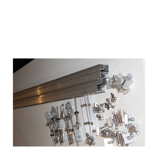 [82999] Solar bracket set for corrugated tin roof, support 2 panels 
dimension 1956X992X40mm, anti-rust, anti-salt mist. (Suitable for HM-330WP Solar panel 330W) 
-	HM-ECN2-40mm End Clamp x 4 pcs 
-	Rail x 2 pcs 
-	HM-ELN2-01 Earth Lug x 2 pcs 
-	HM-MCN2 -40mm Mid-Clamp x 2 pcs 
-	HM-GC-01 Grounding Clip x 2