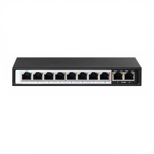 [83053] EXTRALINK 8x port PoE + 2x uplink RJ45 switch CERES