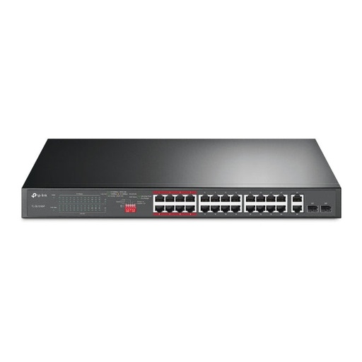 [83055] TP-LINK 24-Port 10/100Mbps + 2-Port Gigabit Unmanaged PoE+ Switch