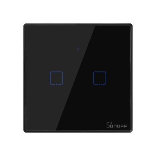 [83067] SONOFF Smart Touch Wall Switch 2 Gang Black