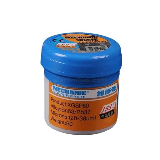 [83130] Mechanical XGSP80 paste Sn63 / Pb37 25-45um melting point 183 tin solder paste flux paste