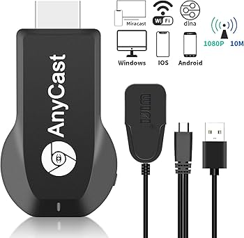 [83163] Anycast Wireless Display Dongle, Portable WIFI Receiver 1080p HDMI Chromecast ,Miracast Dongle for Smartphone