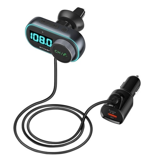 [83359] 30W CAR CHARGER WITH BLUETOOTH HANDS FREE CALLS WIRELESS