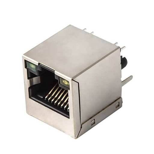 RJ45 Surface Mount Network Jack 8 PINs PCB Right Angle Mounting