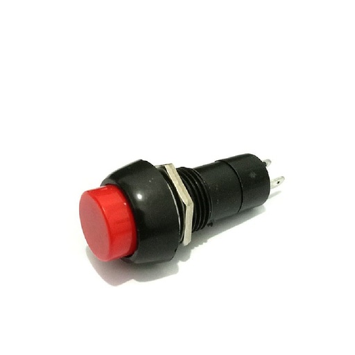 [83560] Push Button Round Type 12mm Momentary Red 2 PIN