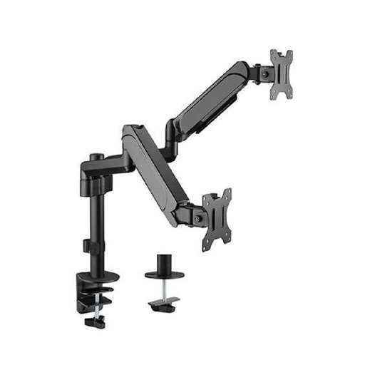 [83662] Dual Screen Desk Mount Gas Spring Monitor arm With – 17”-35” ,11kg