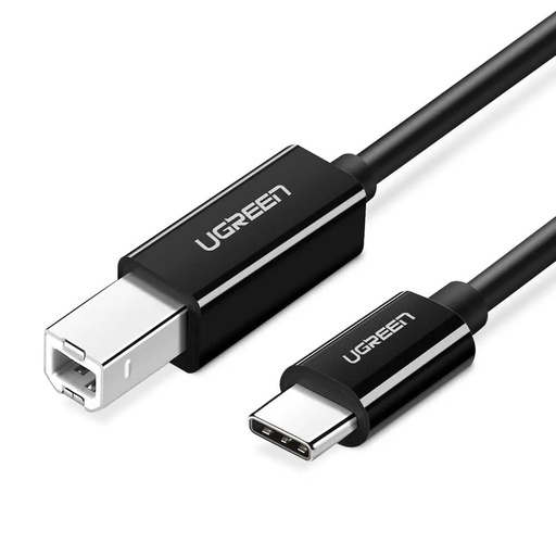[83688] UGREEN USB-C to USB-B 2.0 Printer Cable 2m (Black)